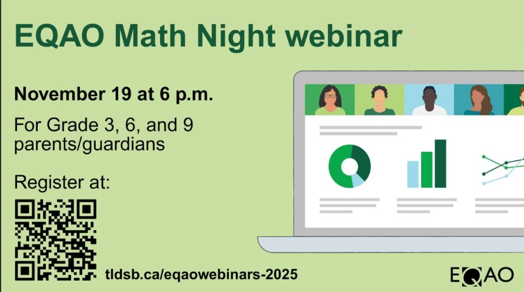 Poster for EQAO Math Night